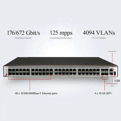 Les ports Ethernet 48*10/100/1000BASE-T et les ports SFP 4*10GE PoE Switch avec fonction LACP
