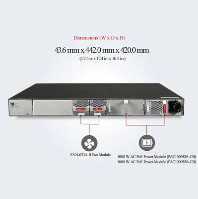Les ports Ethernet 48*10/100/1000BASE-T et les ports SFP 4*10GE PoE Switch avec fonction LACP